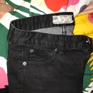 Free people skinnies with knee slits